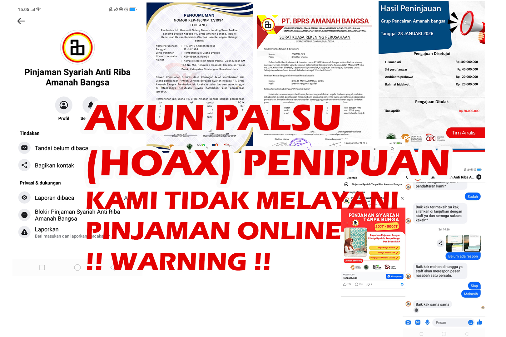 PENGUMUMAN AKUN HOAX